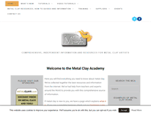 Tablet Screenshot of metalclayacademy.com